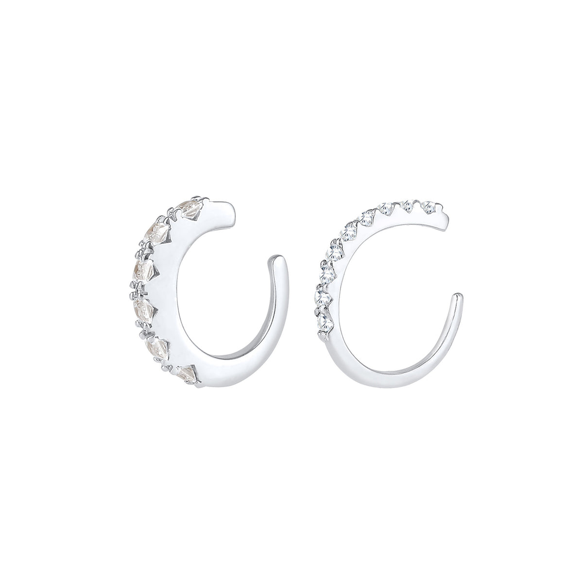 Silber - Elli PREMIUM | Earcuff | Zirkonia ( Weiß ) | 925er Sterling Silber
