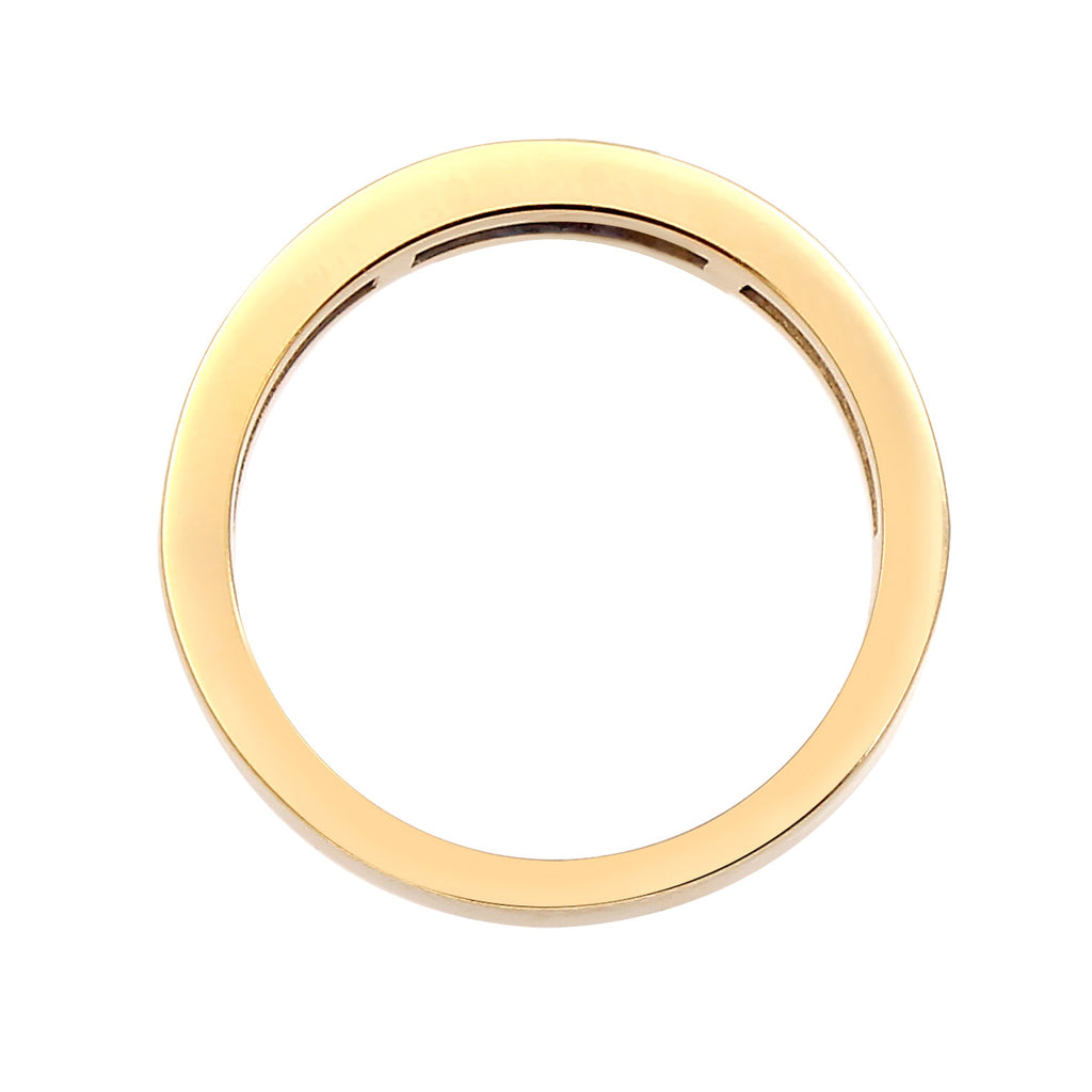 Gold - Elli PREMIUM | Bandring | Saphir ( Blau ) | 925 Sterling Silber vergoldet