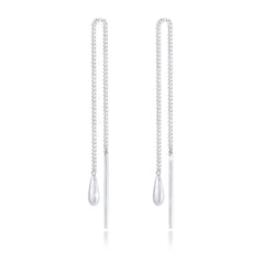 Silber - Elli | Ohrhänger Chain Tropfen | 925er Sterling Silber