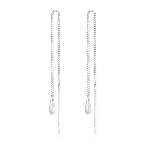 Silber - Elli | Ohrhänger Chain Tropfen | 925er Sterling Silber