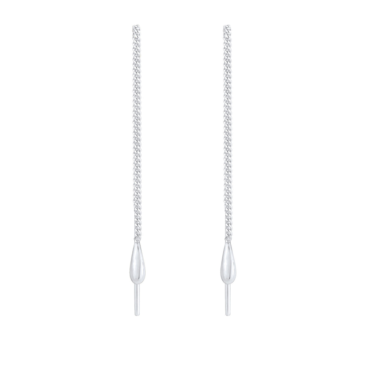 Silber - Elli | Ohrhänger Chain Tropfen | 925er Sterling Silber
