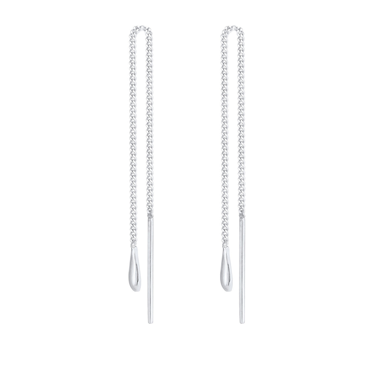 Silber - Elli | Ohrhänger Chain Tropfen | 925er Sterling Silber