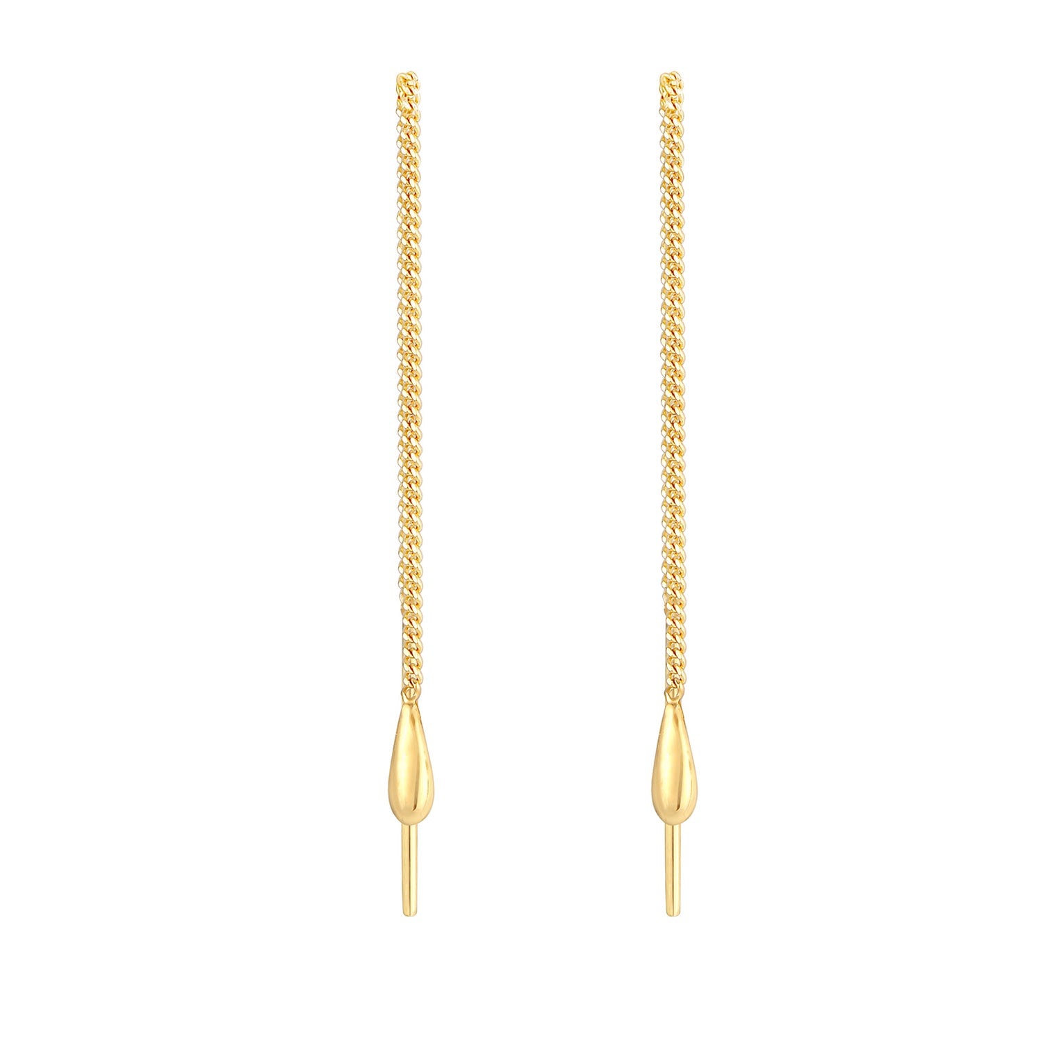 Gold - Elli | Ohrhänger Ear Chain | 925 Sterling Silber vergoldet