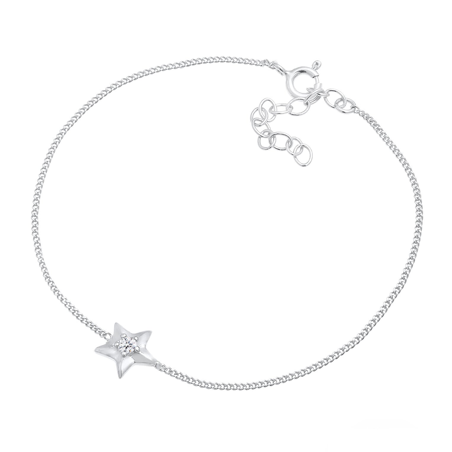 Silber - Elli | Armband Astro | Kristall ( Weiß ) | 925er Sterling Silber