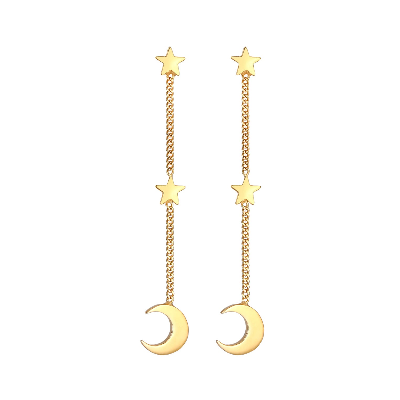 Gold - Elli | Ohrhänger Astro | 925 Sterling Silber vergoldet