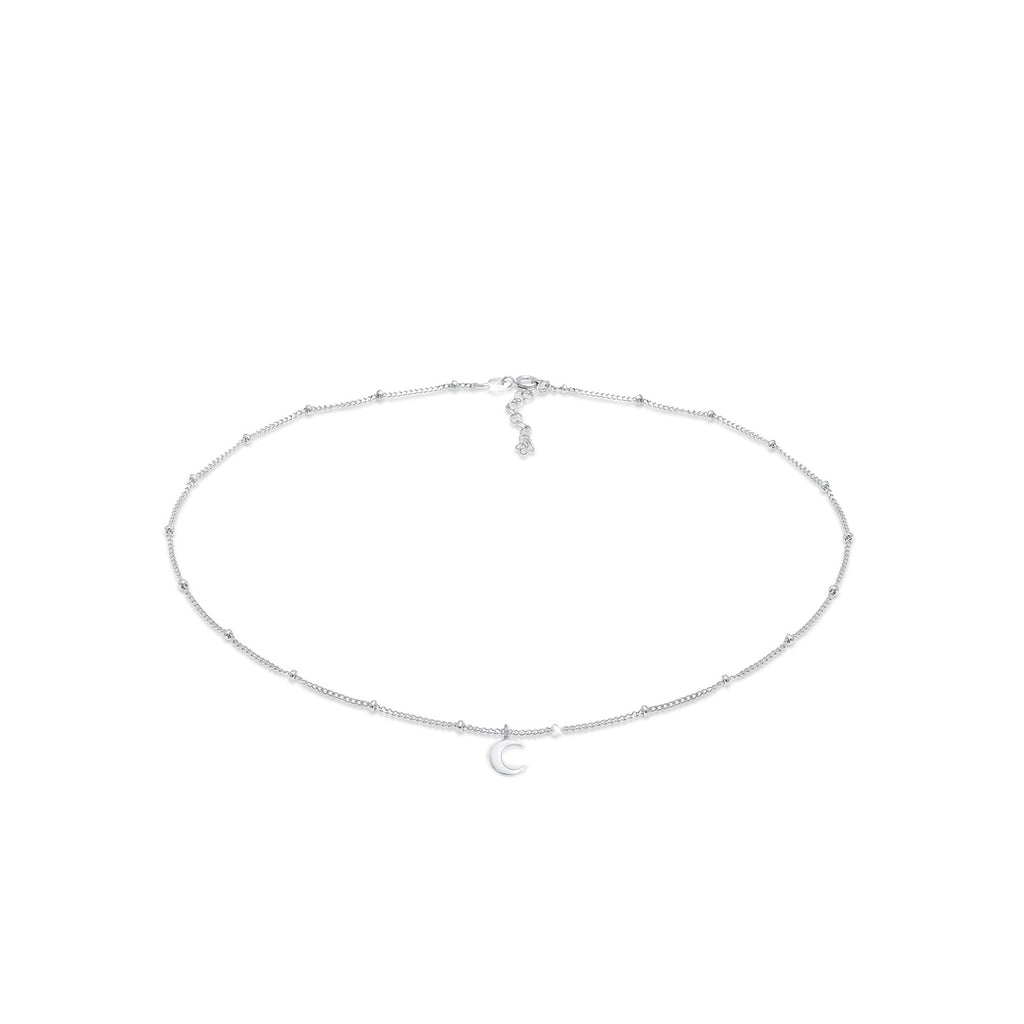 Silber - Elli | Kugel-Choker Halbmond | 925er Sterling Silber
