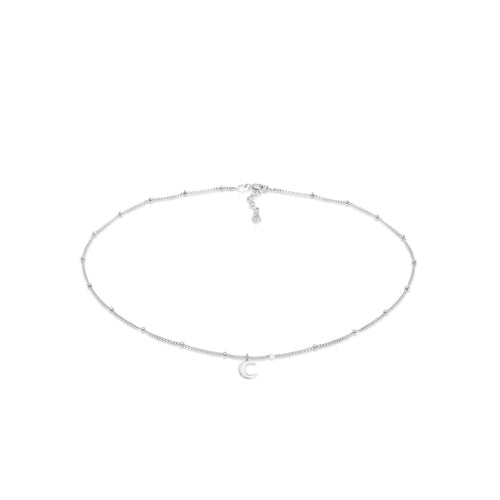 Silber - Elli | Kugel-Choker Halbmond | 925er Sterling Silber