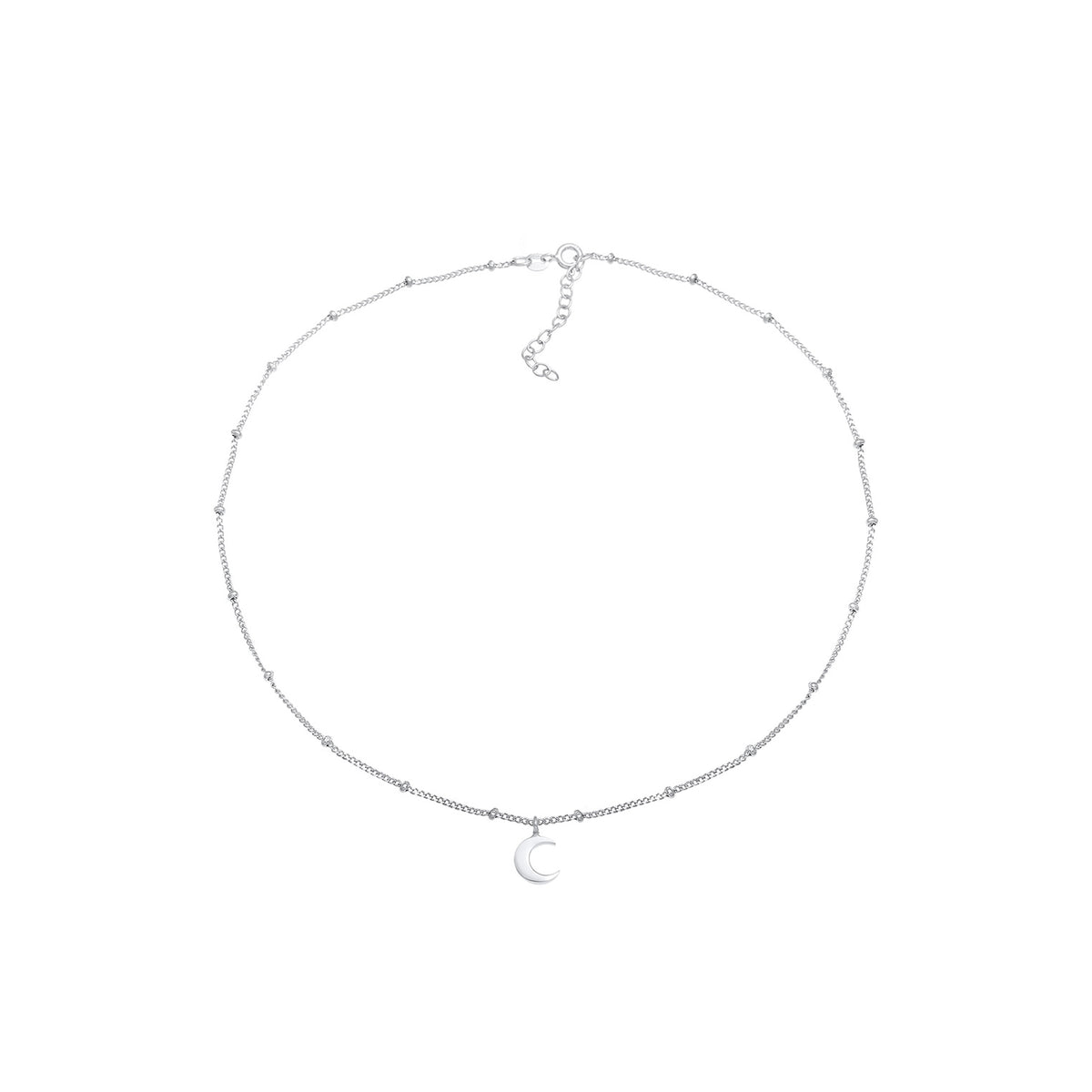 Silber - Elli | Kugel-Choker Halbmond | 925er Sterling Silber