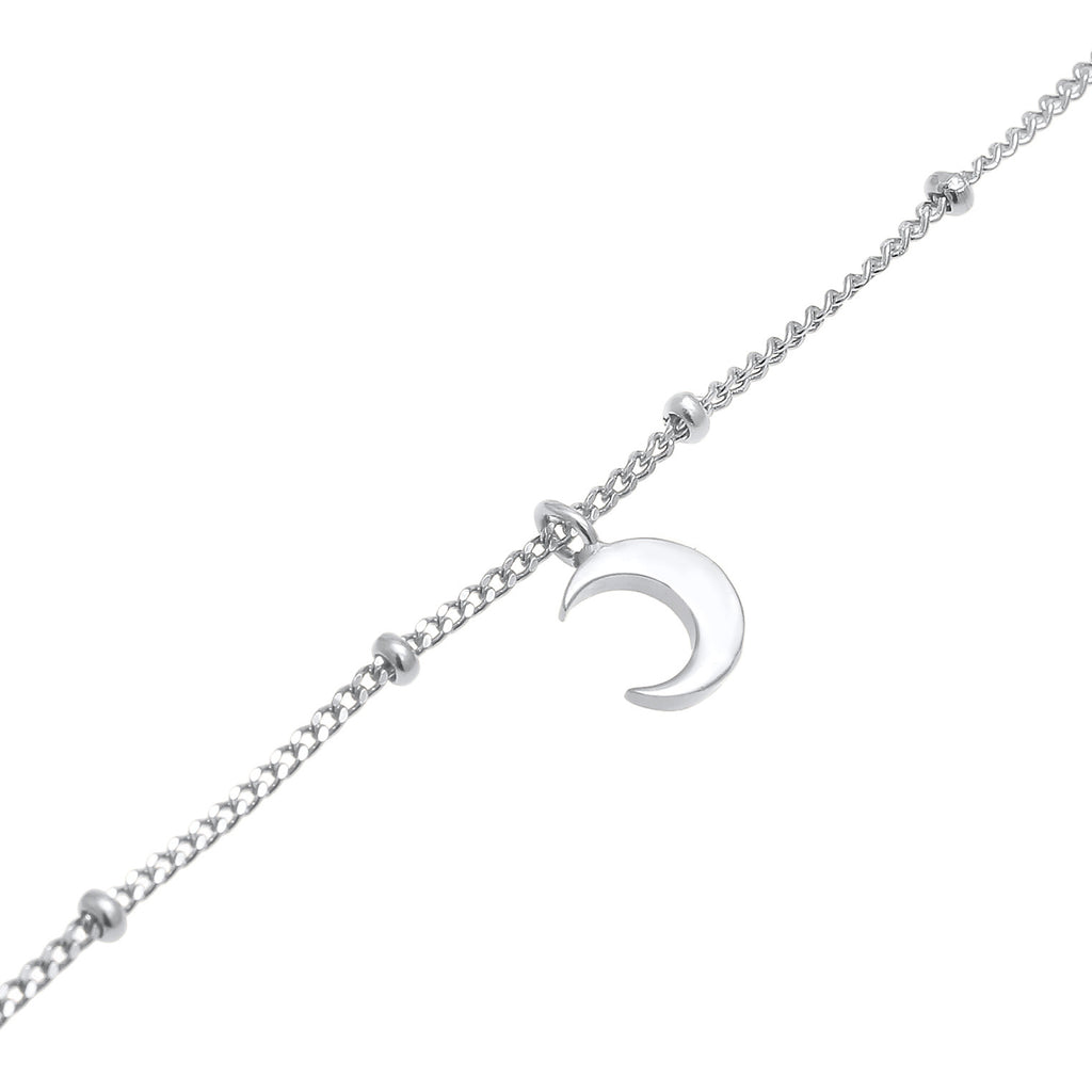 Silber - Elli | Kugel-Choker Halbmond | 925er Sterling Silber