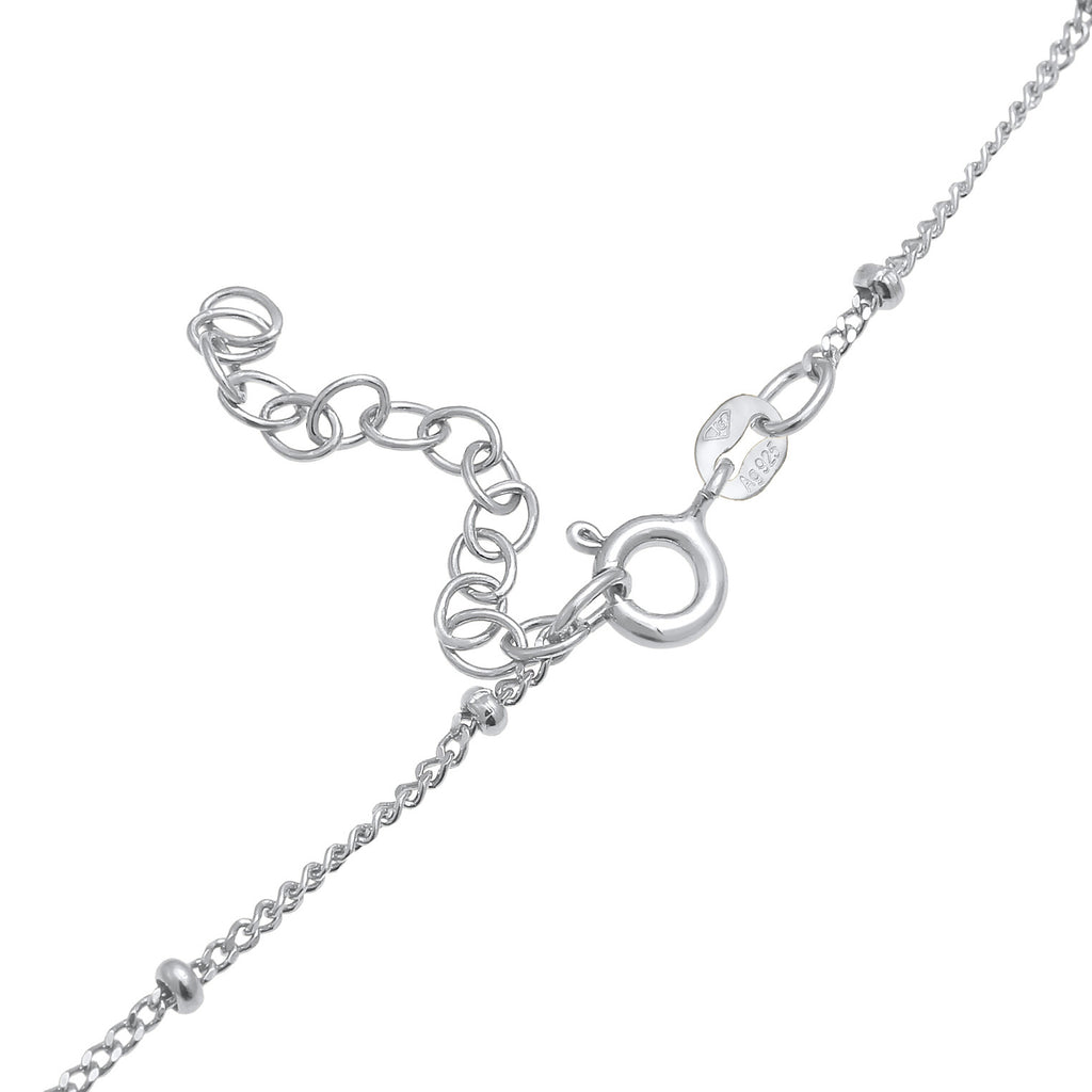 Silber - Elli | Kugel-Choker Halbmond | 925er Sterling Silber