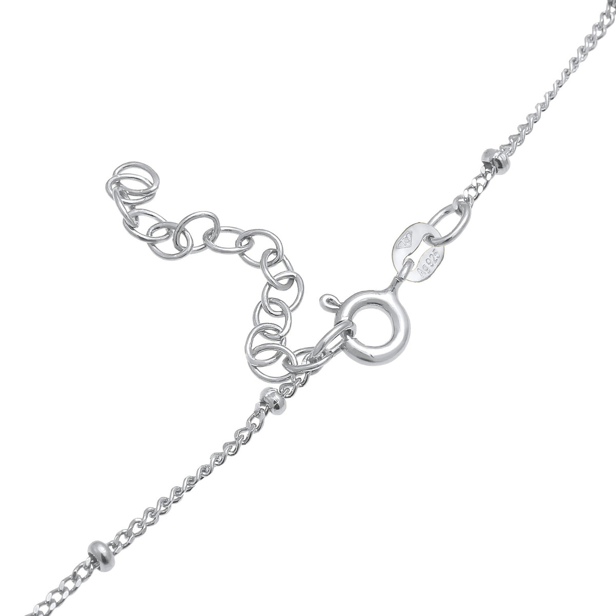 Silber - Elli | Kugel-Choker Halbmond | 925er Sterling Silber
