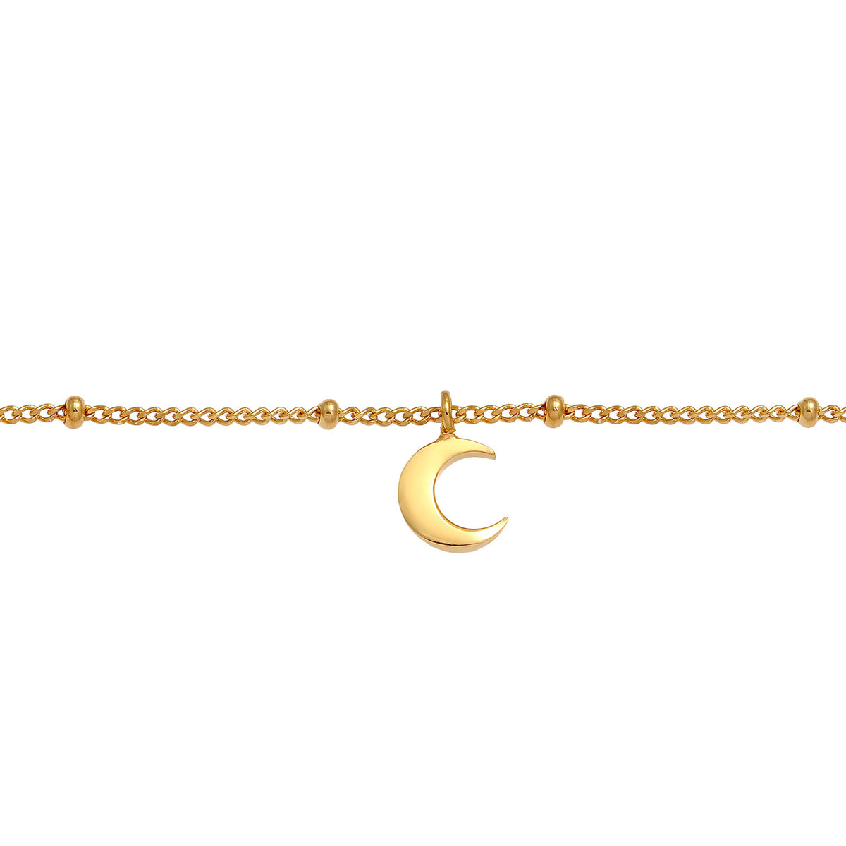 Gold - Elli | Kugel-Choker Halbmond | 925 Sterling Silber Vergoldet