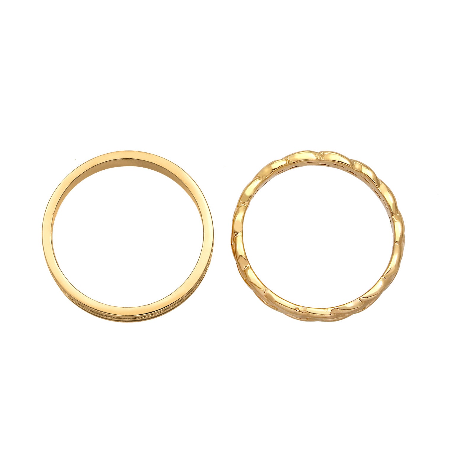 Gold - Elli | Bandring | 925 Sterling Silber vergoldet