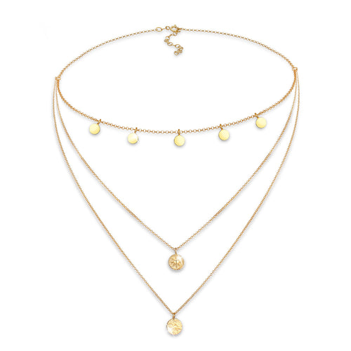 Gold - Elli | Choker Kreis | 925 Sterling Silber vergoldet
