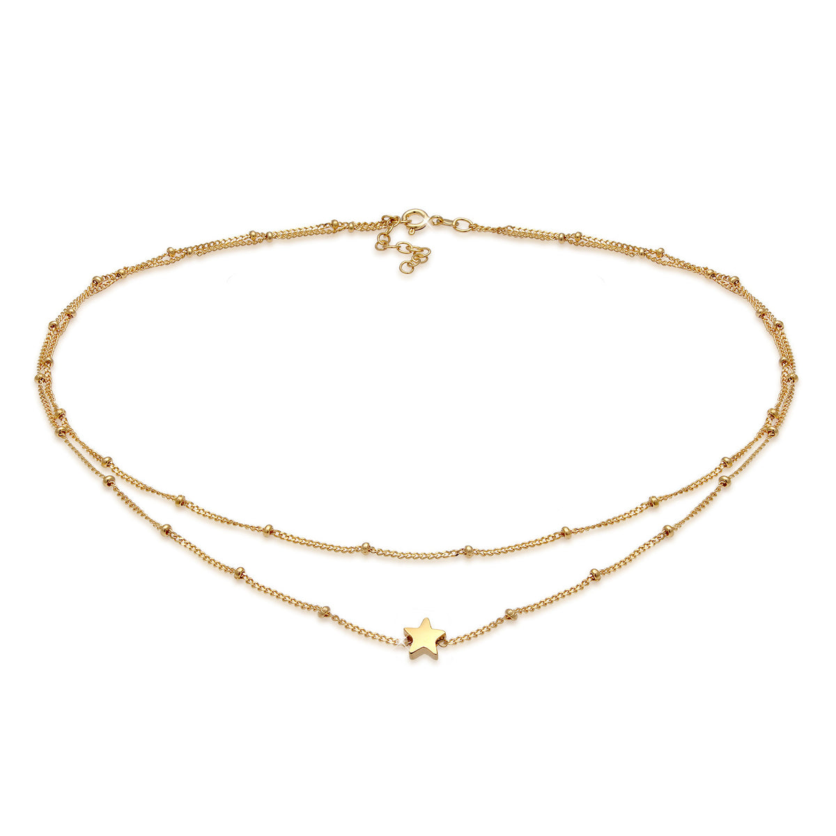 Gold - Elli | Kugel-Choker Astro | 925 Sterling Silber vergoldet