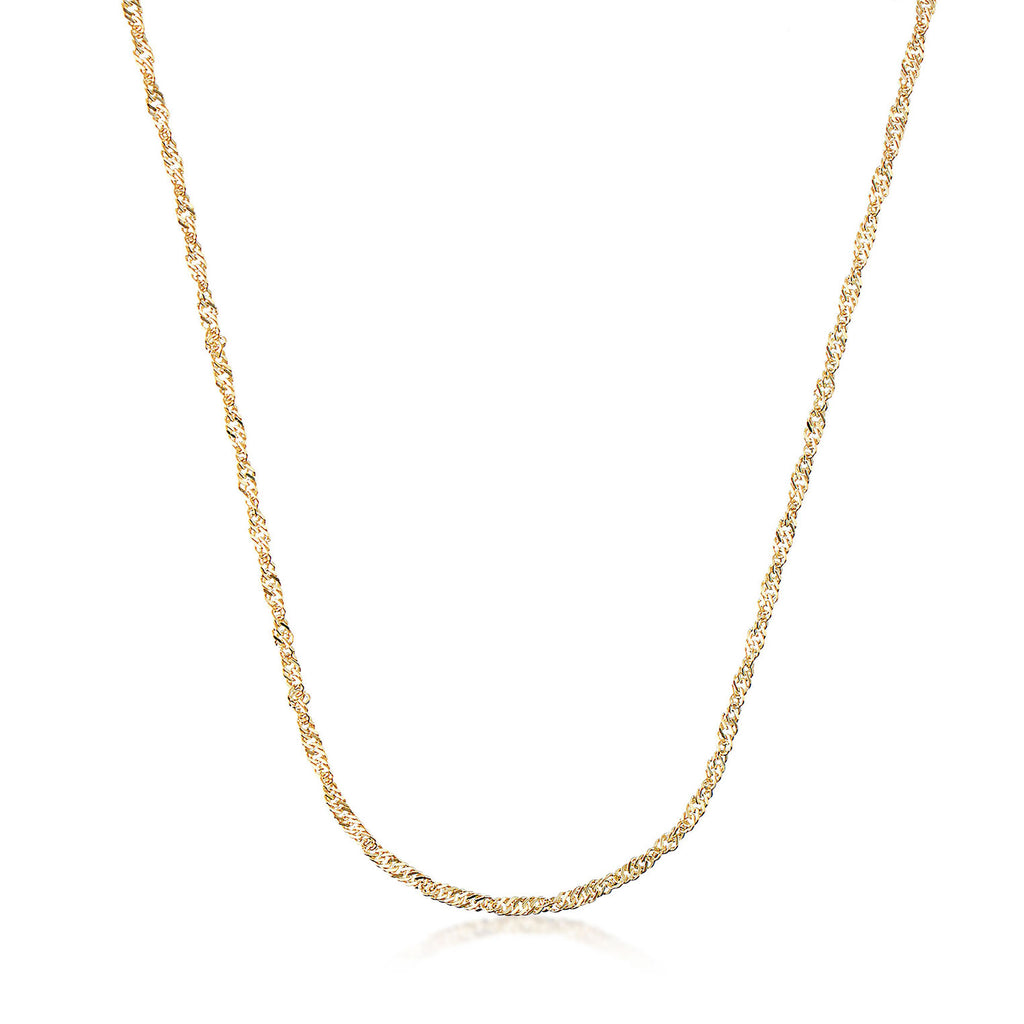 Gold - Elli PREMIUM | Singapur-Halskette | 333 Gelbgold