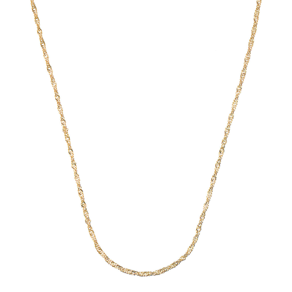Gold - Elli PREMIUM | Singapur-Halskette | 333 Gelbgold