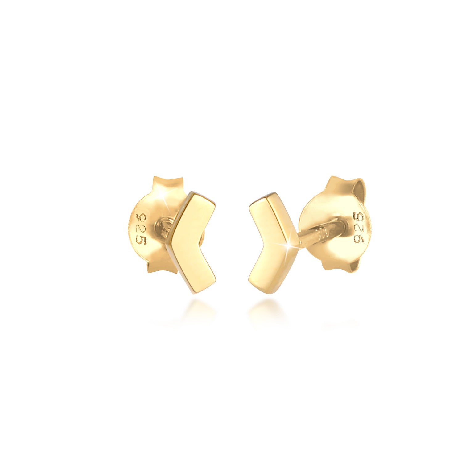 Gold - Elli | Ohrstecker Geo | 925 Sterling Silber vergoldet