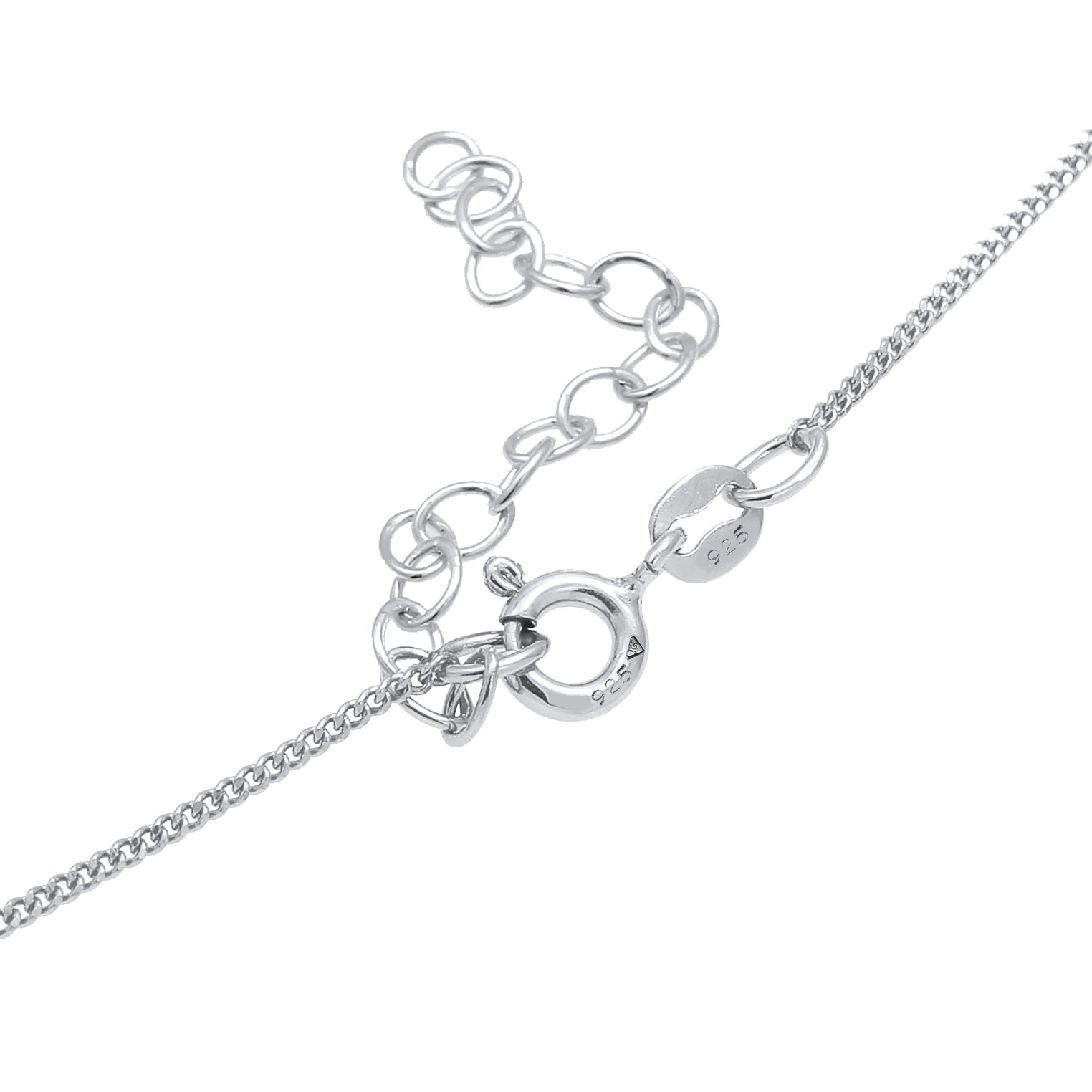Silber - Elli DIAMONDS | Solitär-Halskette | Diamant (Weiß, 0.1 ct.) | 925er Sterling Silber