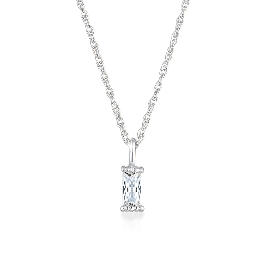 Silber - Elli | Halskette | Zirkonia (Weiß) | 925er Sterling Silber