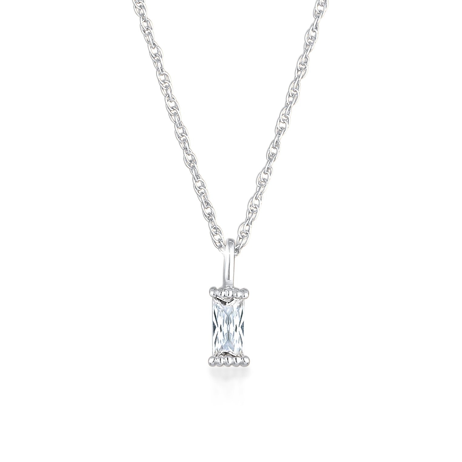 Silber - Elli | Halskette | Zirkonia (Weiß) | 925er Sterling Silber