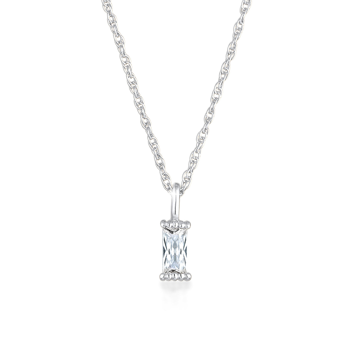 Silber - Elli | Halskette | Zirkonia (Weiß) | 925er Sterling Silber