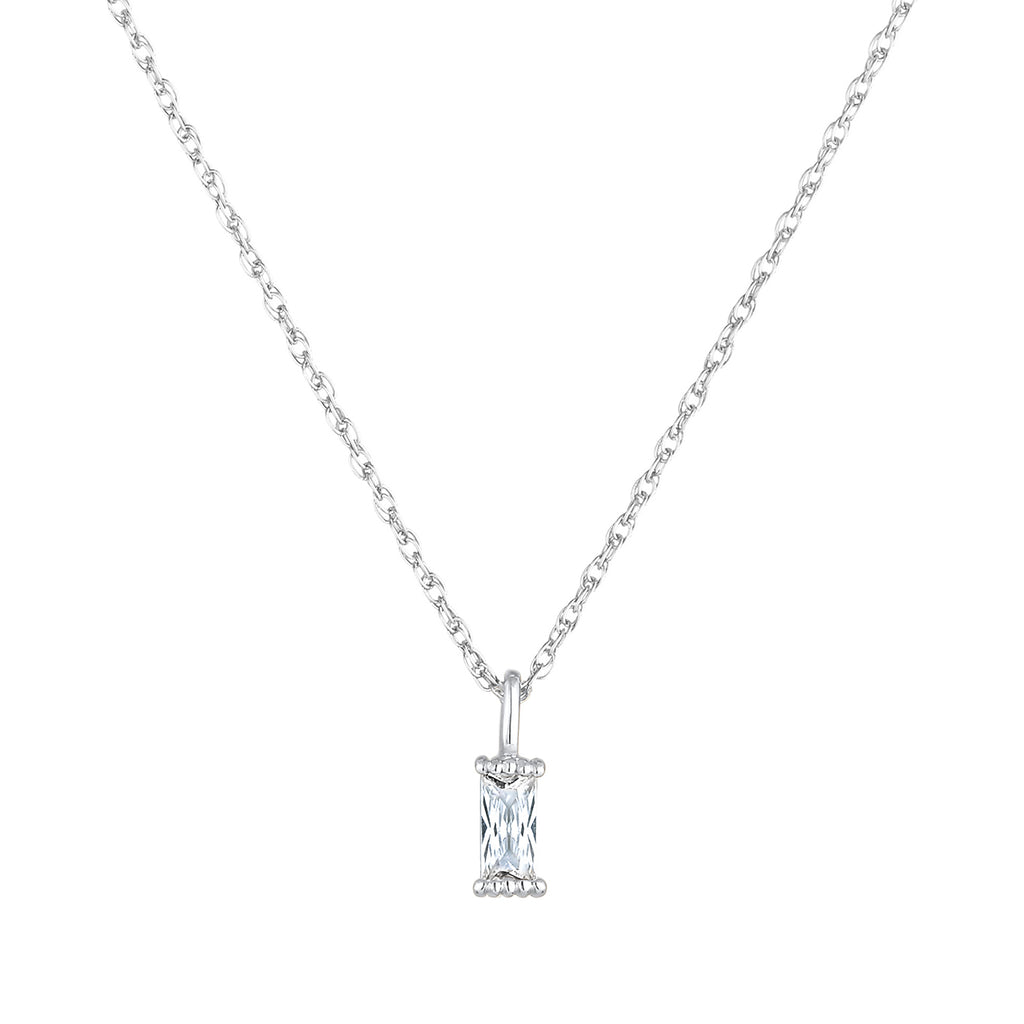 Silber - Elli | Halskette | Zirkonia (Weiß) | 925er Sterling Silber