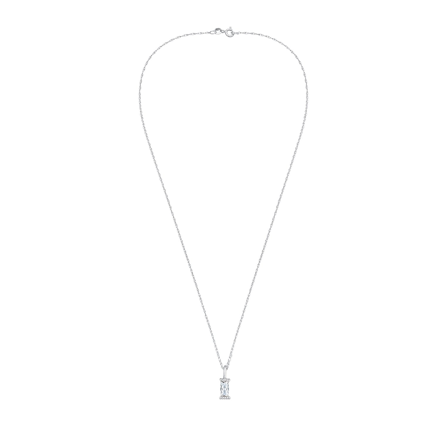 Silber - Elli | Halskette | Zirkonia (Weiß) | 925er Sterling Silber