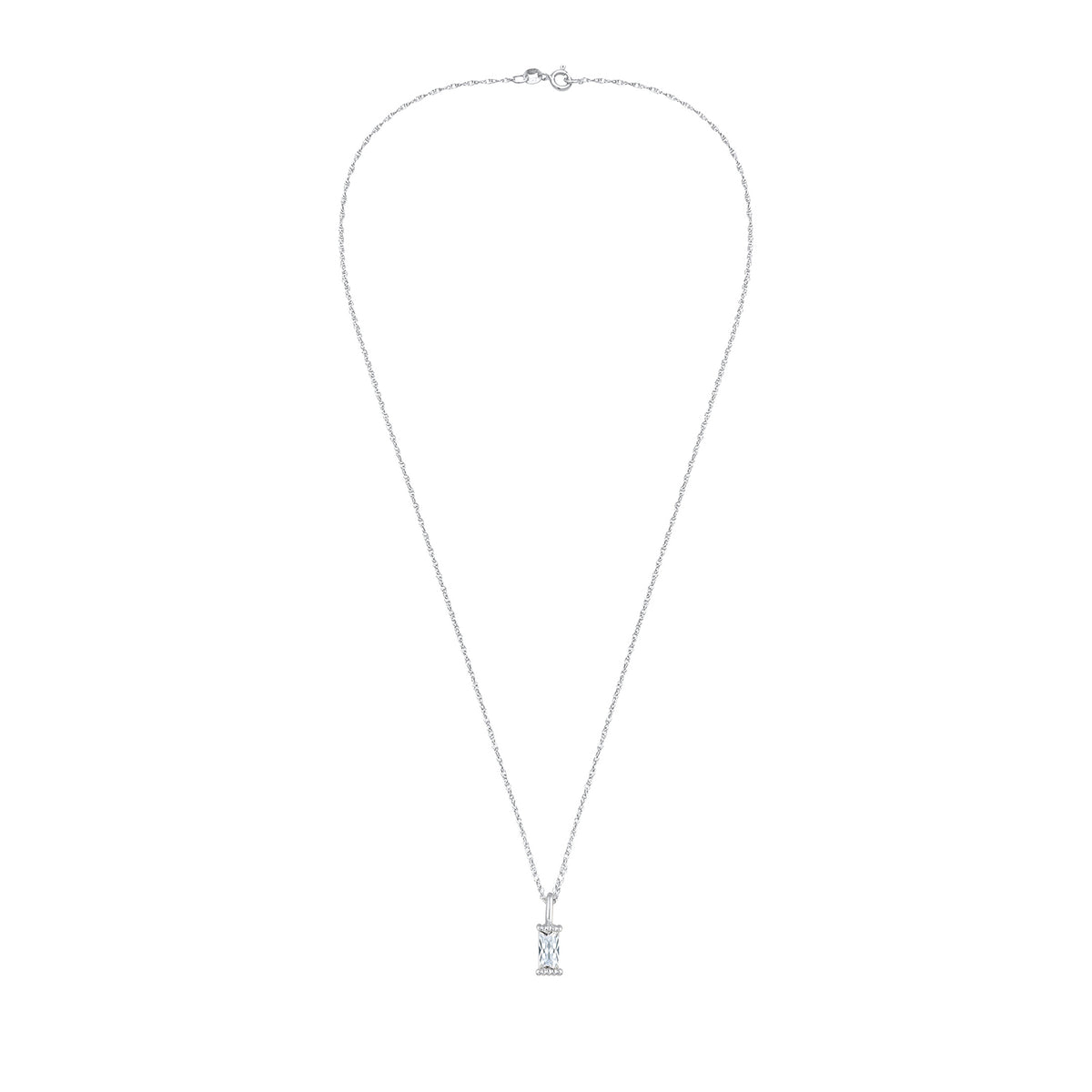 Silber - Elli | Halskette | Zirkonia (Weiß) | 925er Sterling Silber