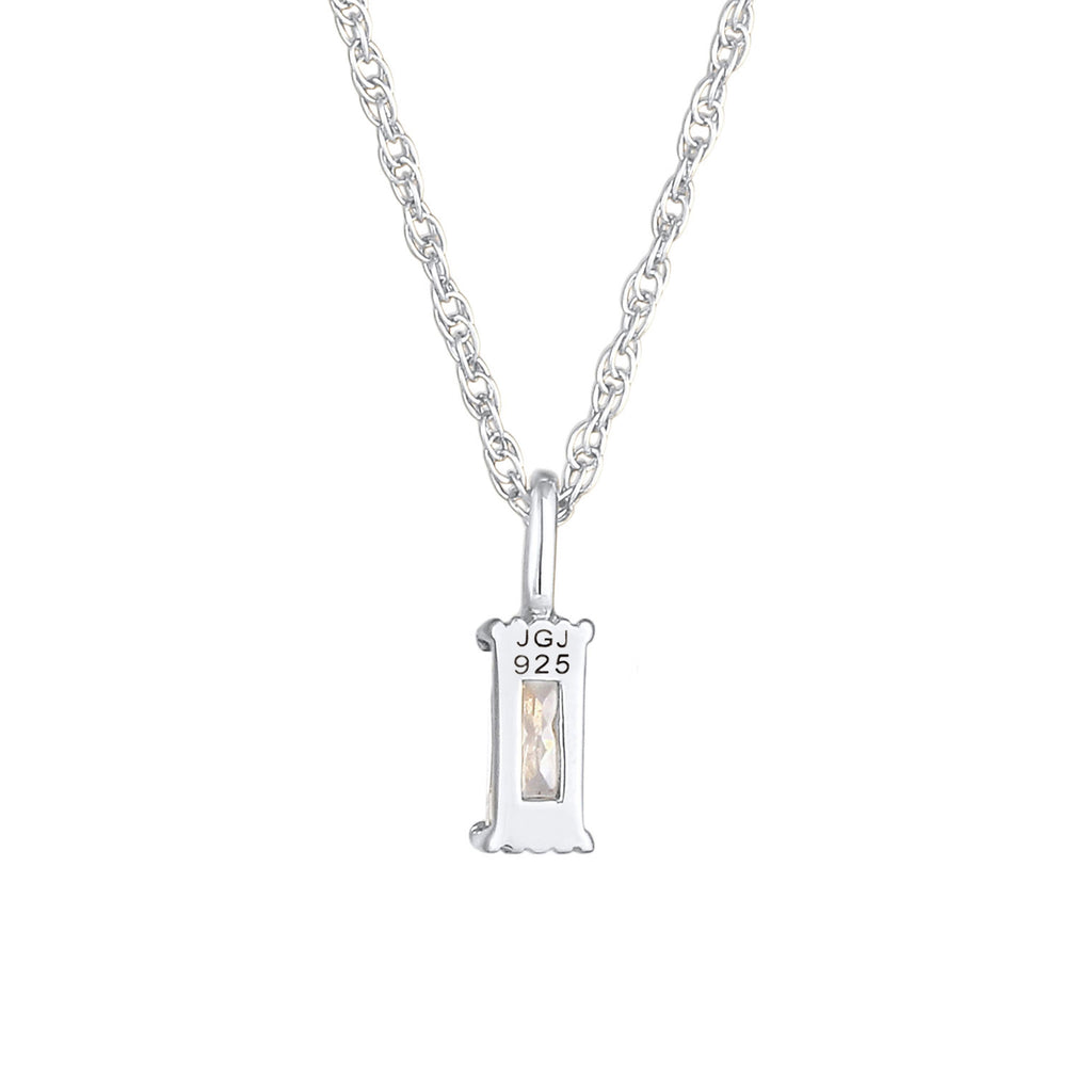 Silber - Elli | Halskette | Zirkonia (Weiß) | 925er Sterling Silber