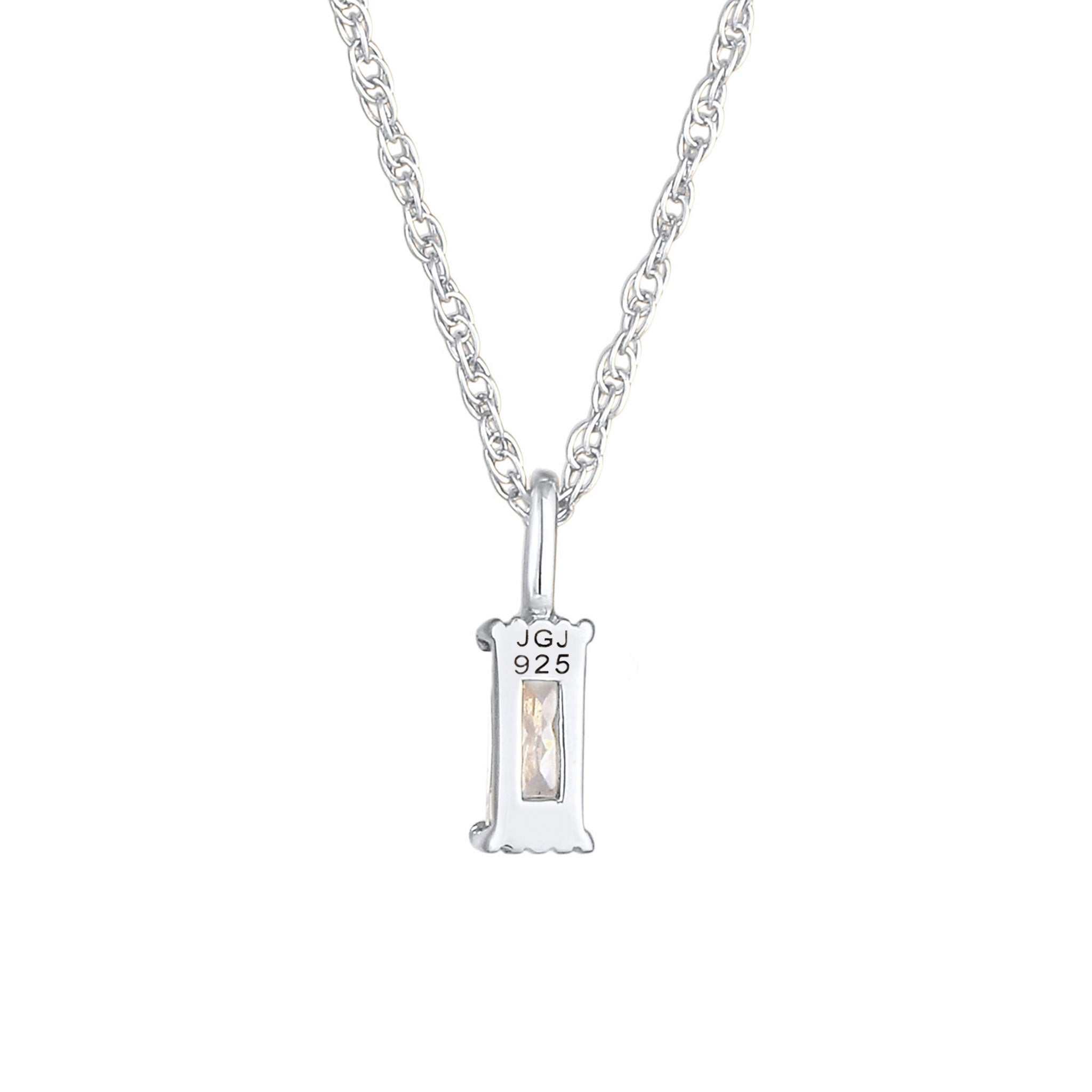 Silber - Elli | Halskette | Zirkonia (Weiß) | 925er Sterling Silber