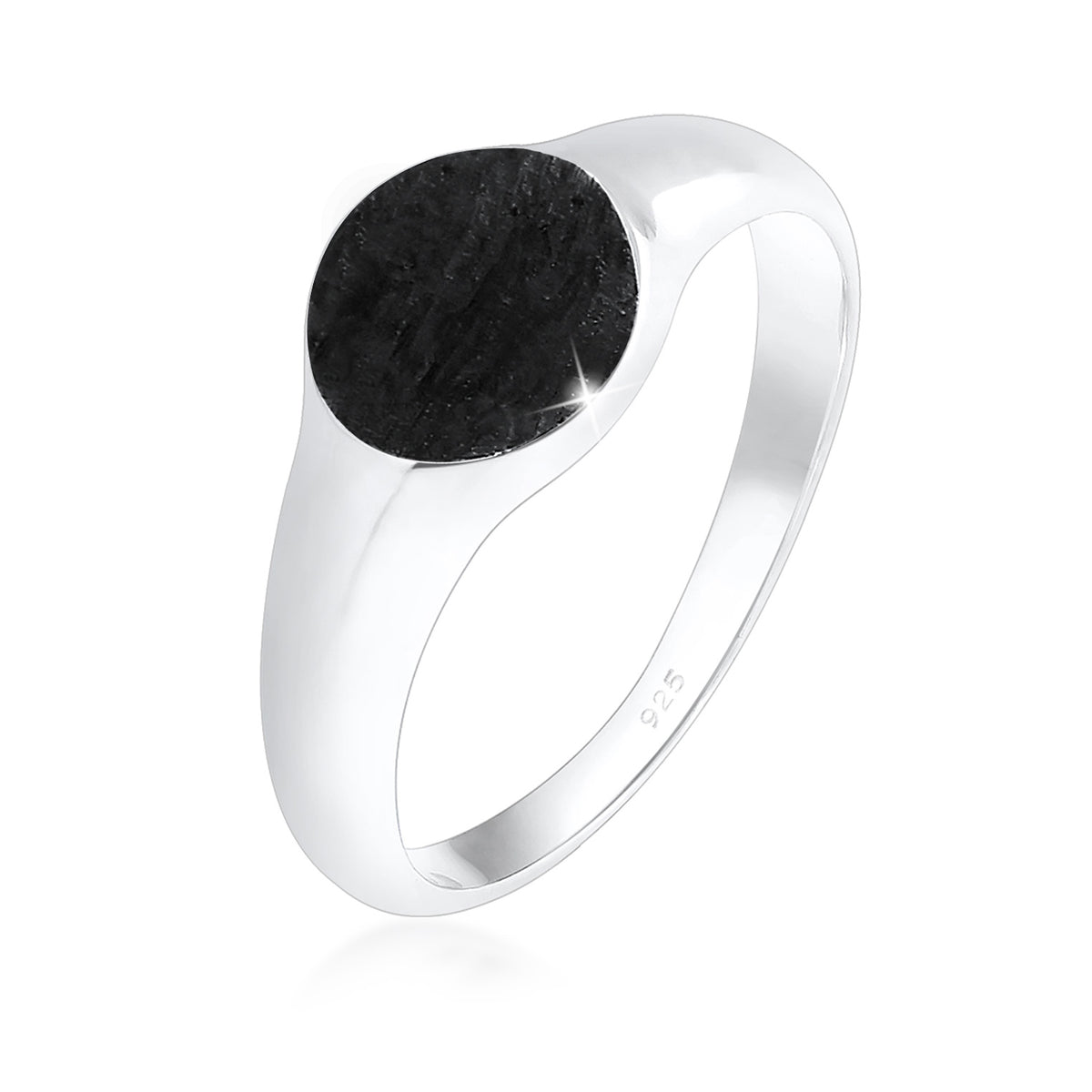 Schwarz - Elli | Siegelring | 925er Sterling Silber