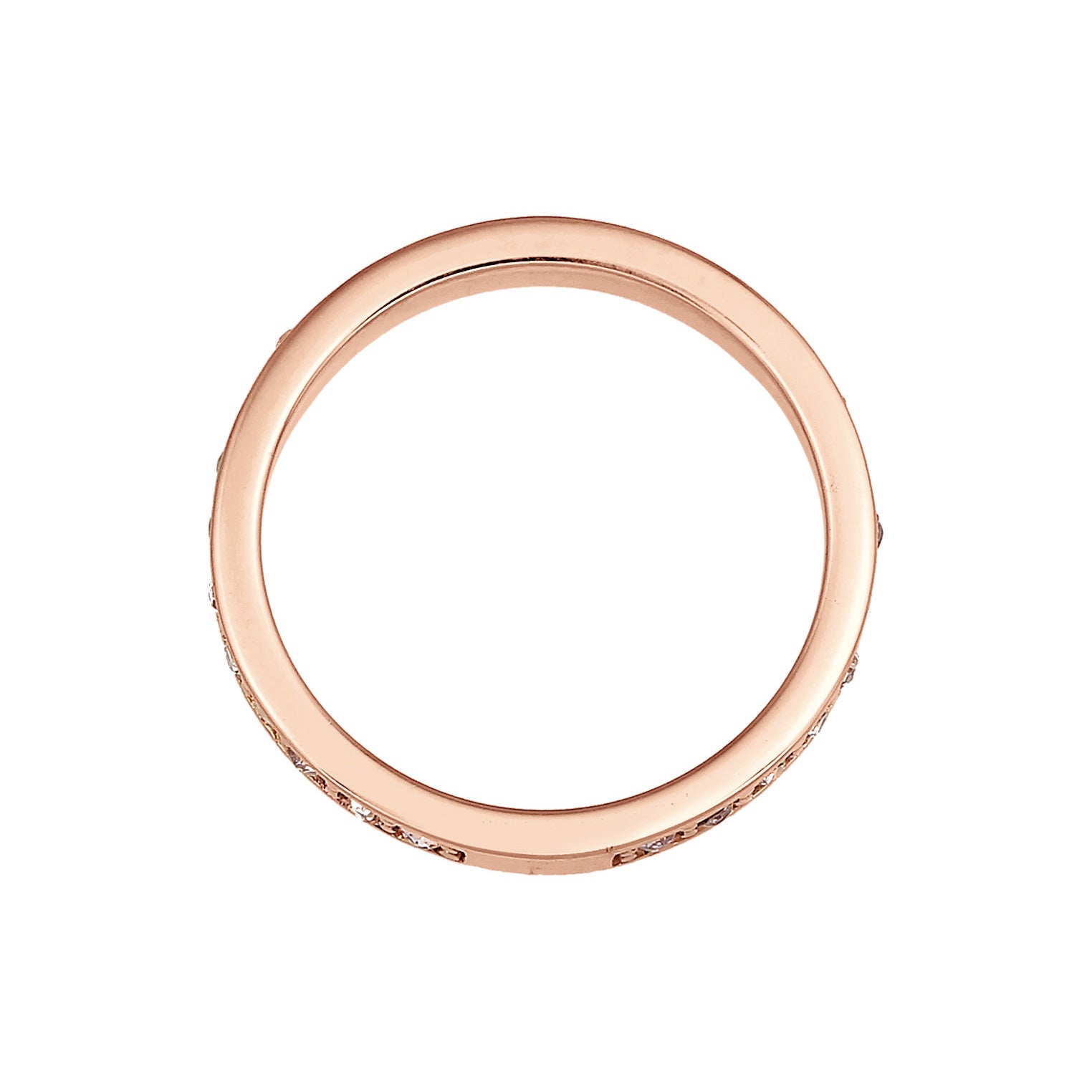 Rosa - Elli | Ring Kugel | Mit Kristallen von Swarovski® (Weiß) | 925 Sterling Silber Rosegold