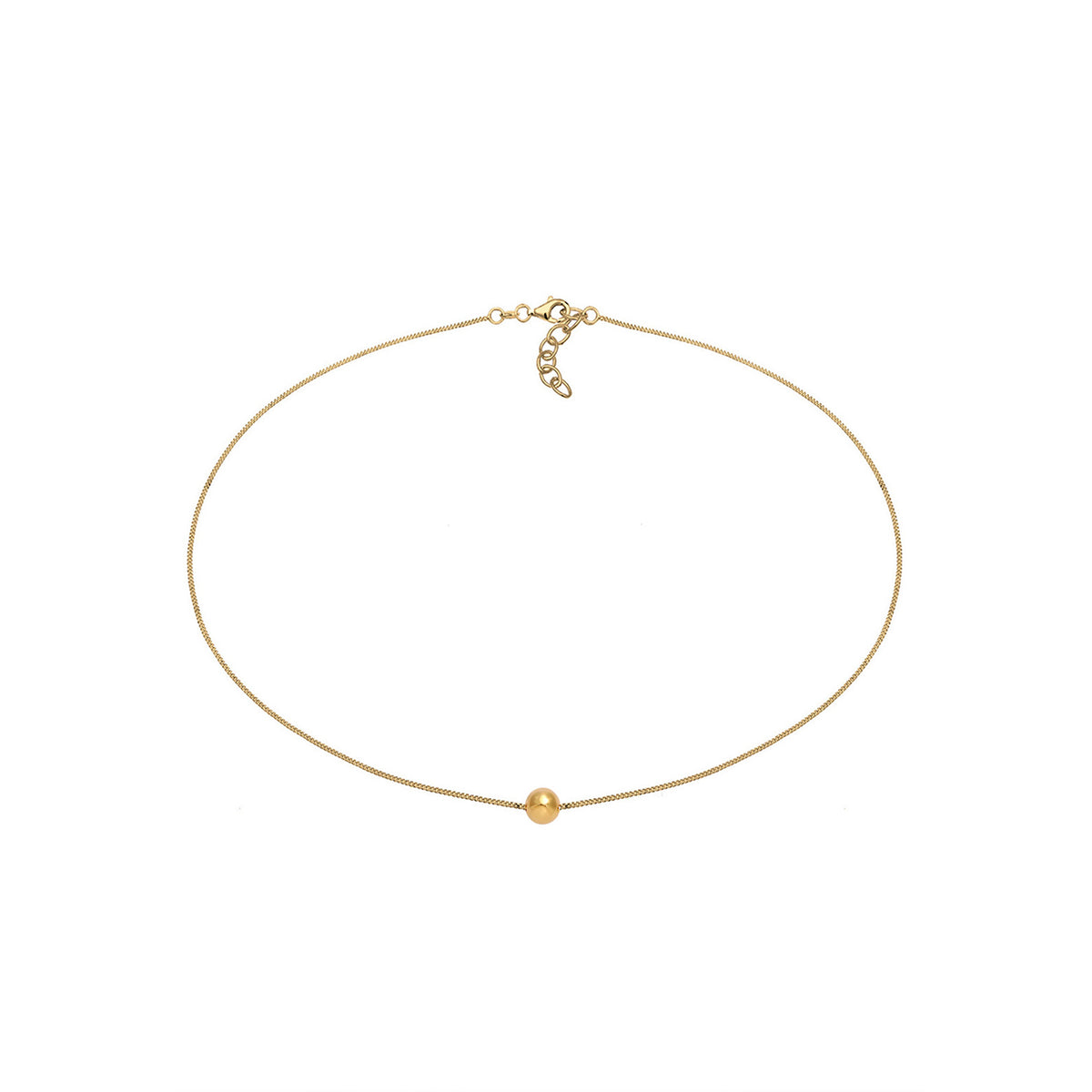 Gold - Elli | Choker Kugel Geo | 925 Sterling Silber vergoldet