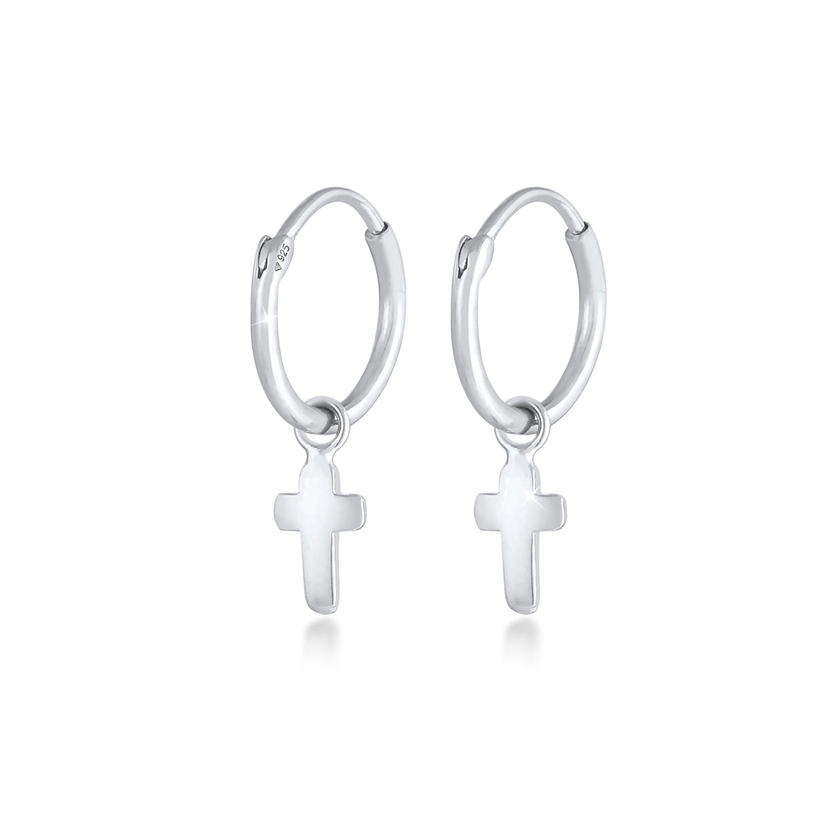 Silber - Elli | Ohrhänger Kreuz | 925er Sterling Silber
