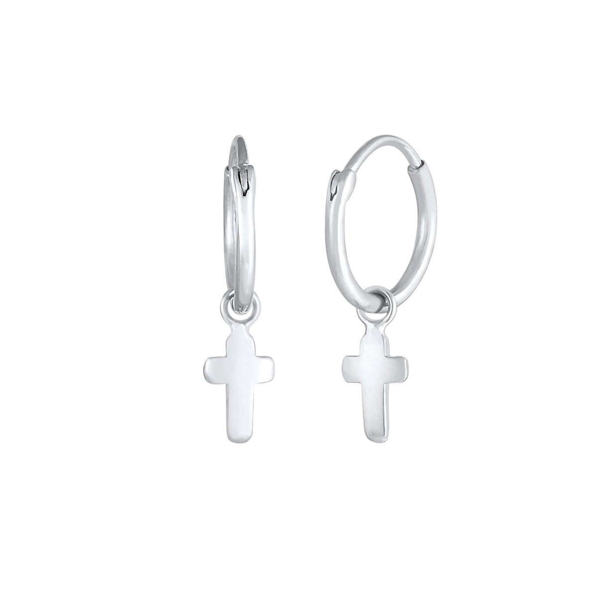 Silber - Elli | Ohrhänger Kreuz | 925er Sterling Silber