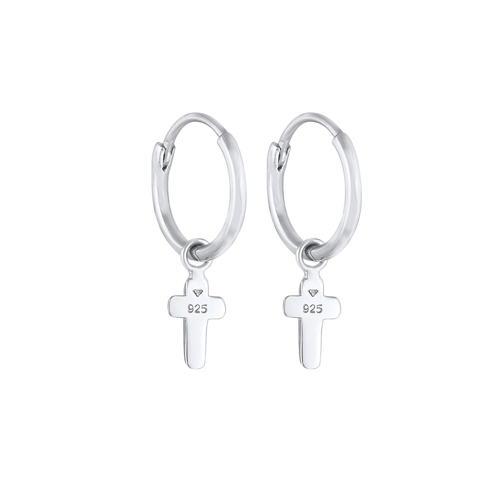 Silber - Elli | Ohrhänger Kreuz | 925er Sterling Silber