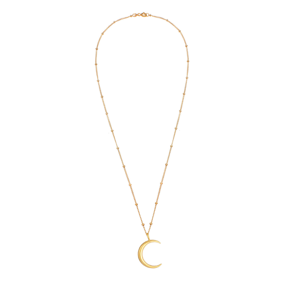 Gold - Elli | Kugel-Halskette Halbmond | 925 Sterling Silber vergoldet