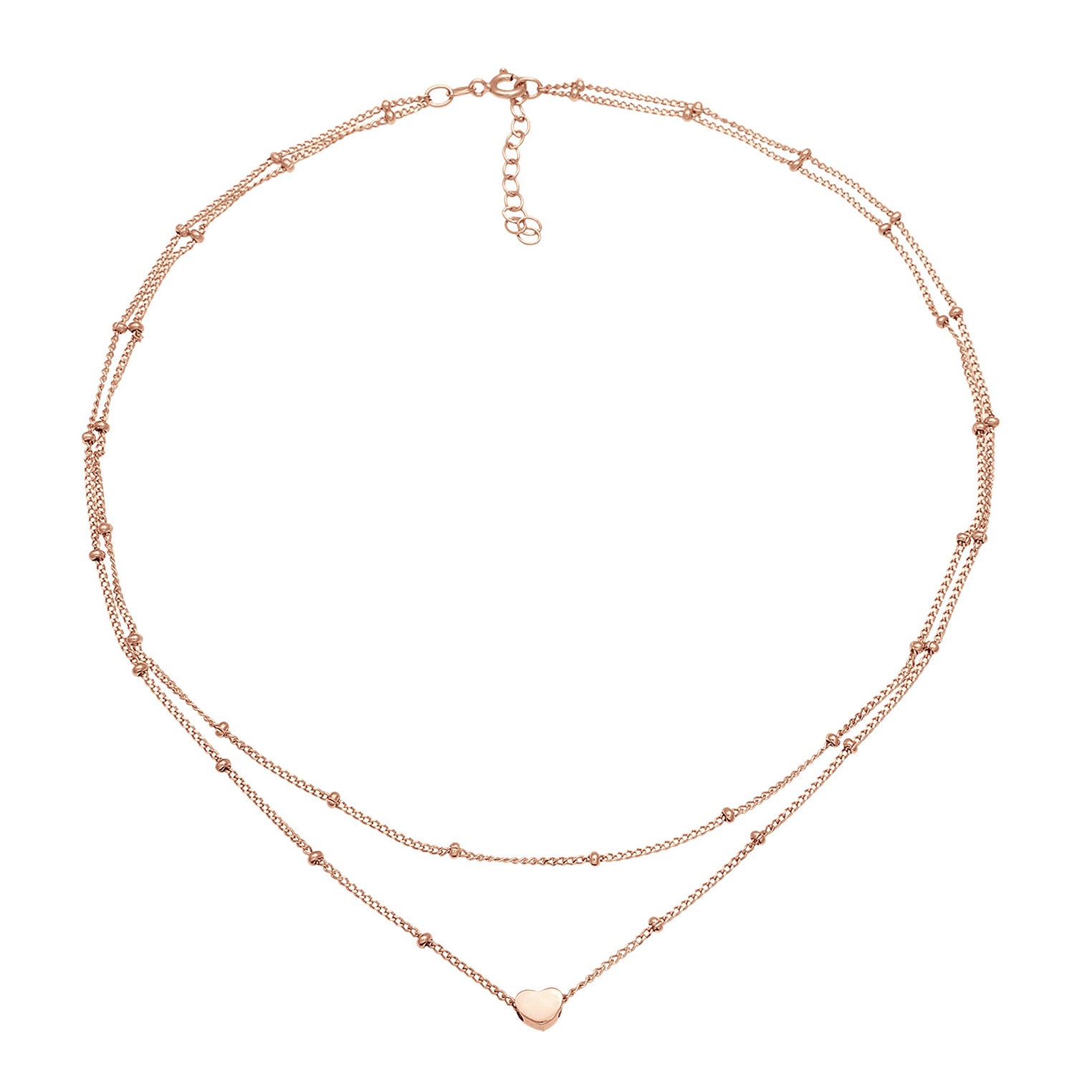 Roségold - Elli | Layer-Choker | 925 Sterling Silber Rosegold