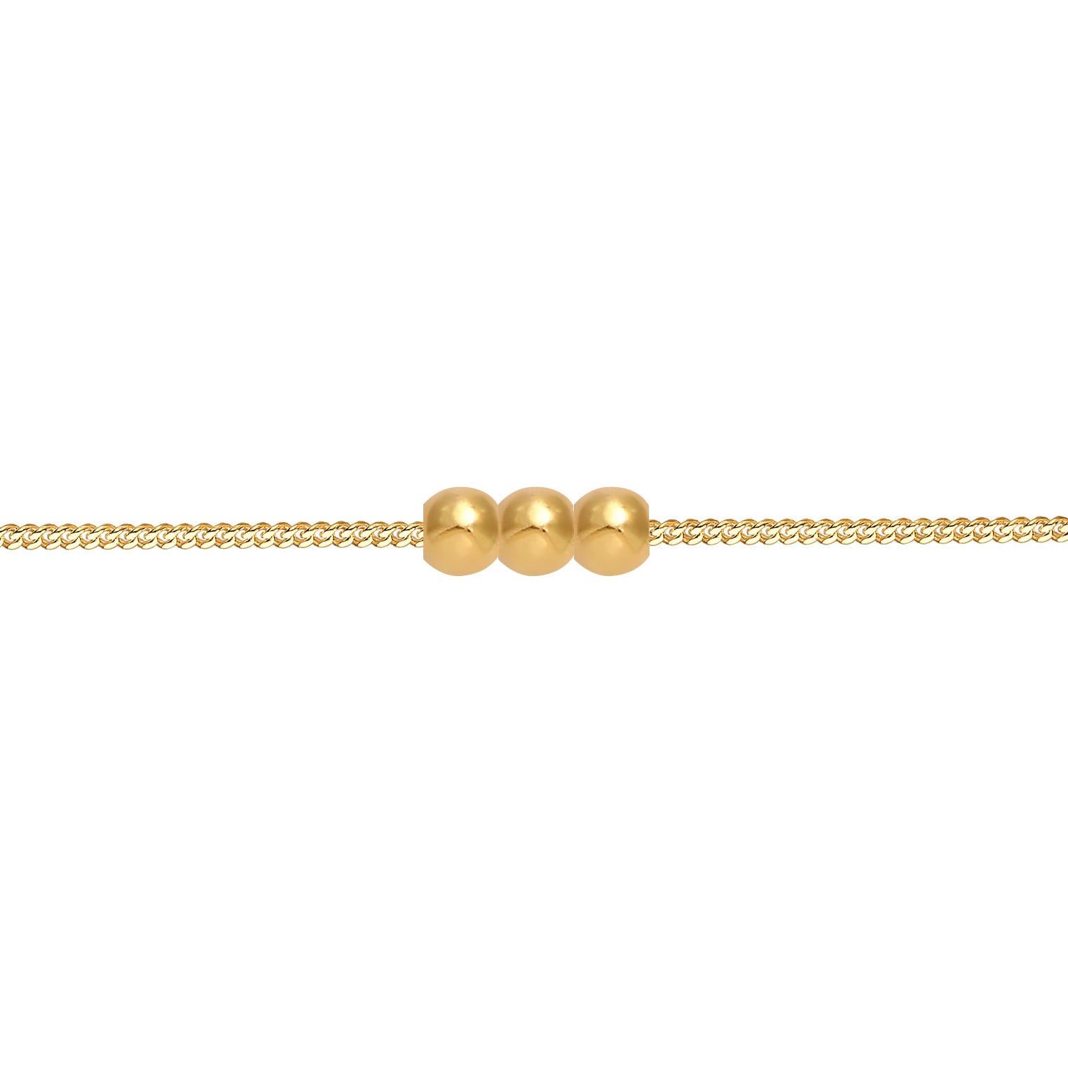 Gold - Elli | Choker Kugeln Basic | 925 Sterling Silber vergoldet