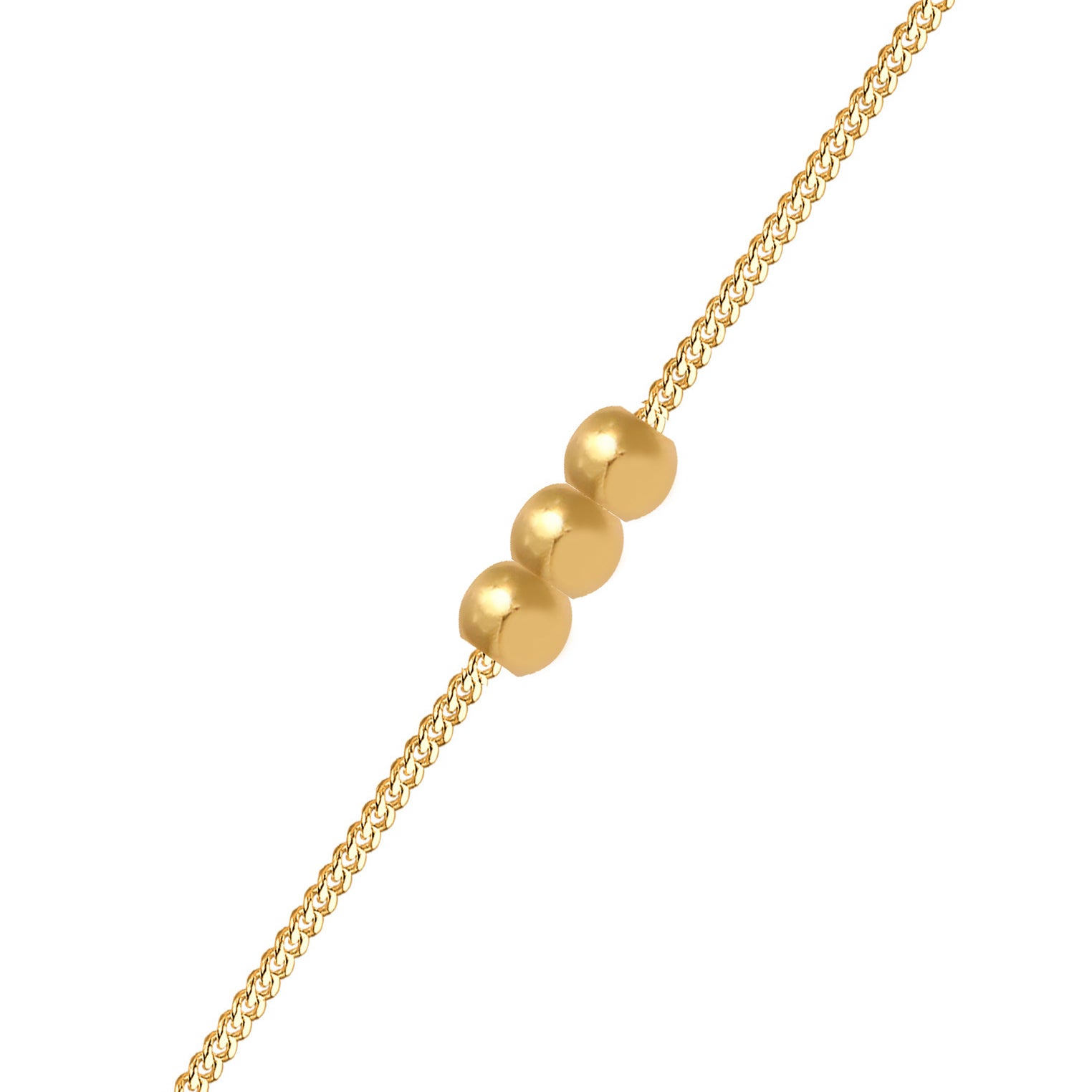 Gold - Elli | Choker Kugeln Basic | 925 Sterling Silber vergoldet