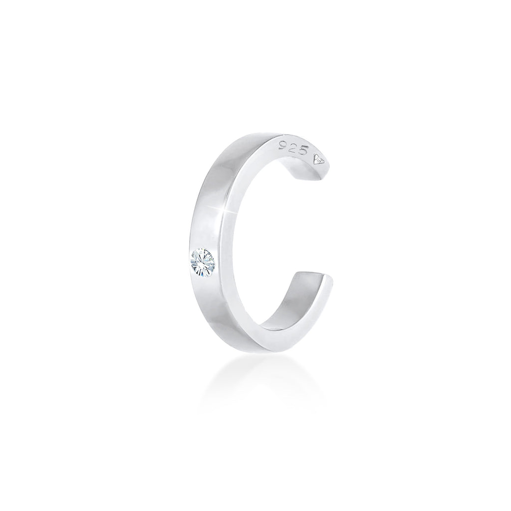 Silber - Elli | Single Earcuff | Kristall | 925er Sterling Silber