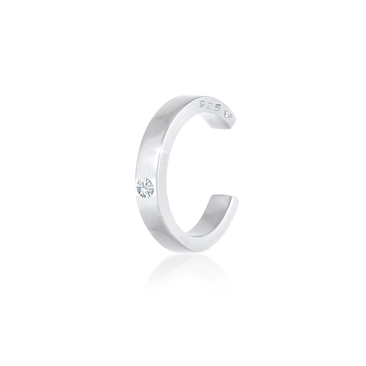 Silber - Elli | Single Earcuff | Kristall | 925er Sterling Silber