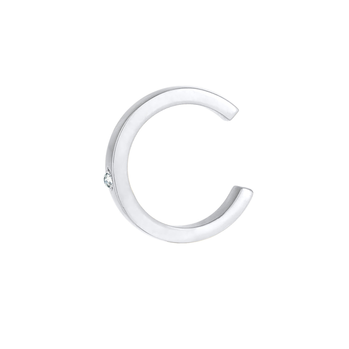 Silber - Elli | Single Earcuff | Kristall | 925er Sterling Silber