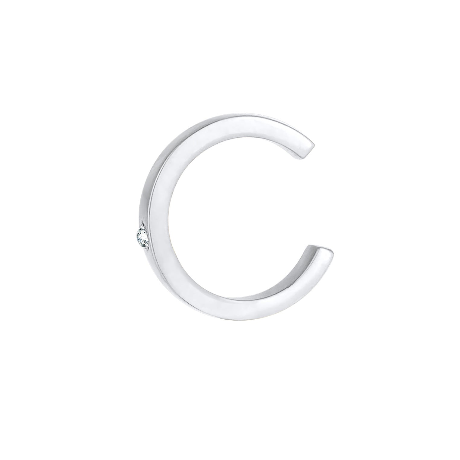 Silber - Elli | Single Earcuff | Kristall | 925er Sterling Silber