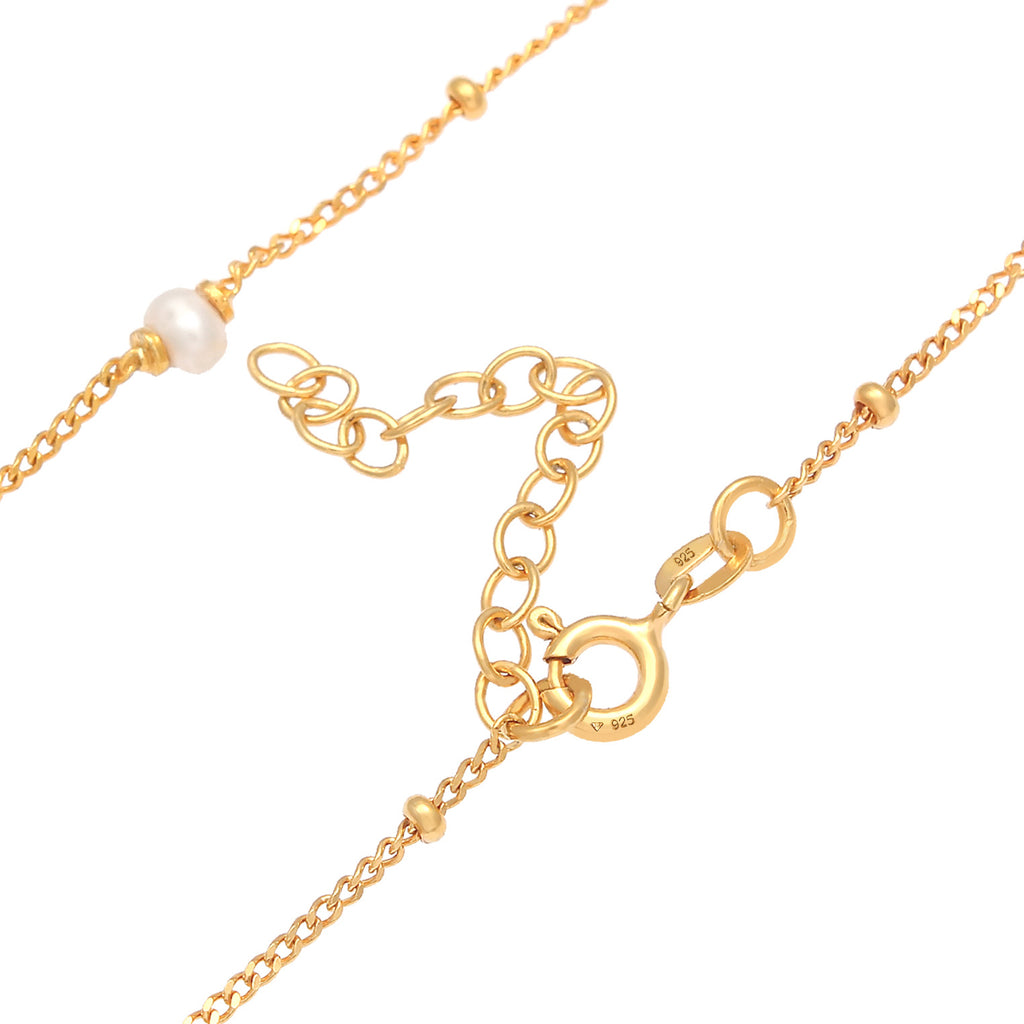 Gold - Elli | Choker | Süßwasserzuchtperlen | 925 Sterling Silber vergoldet