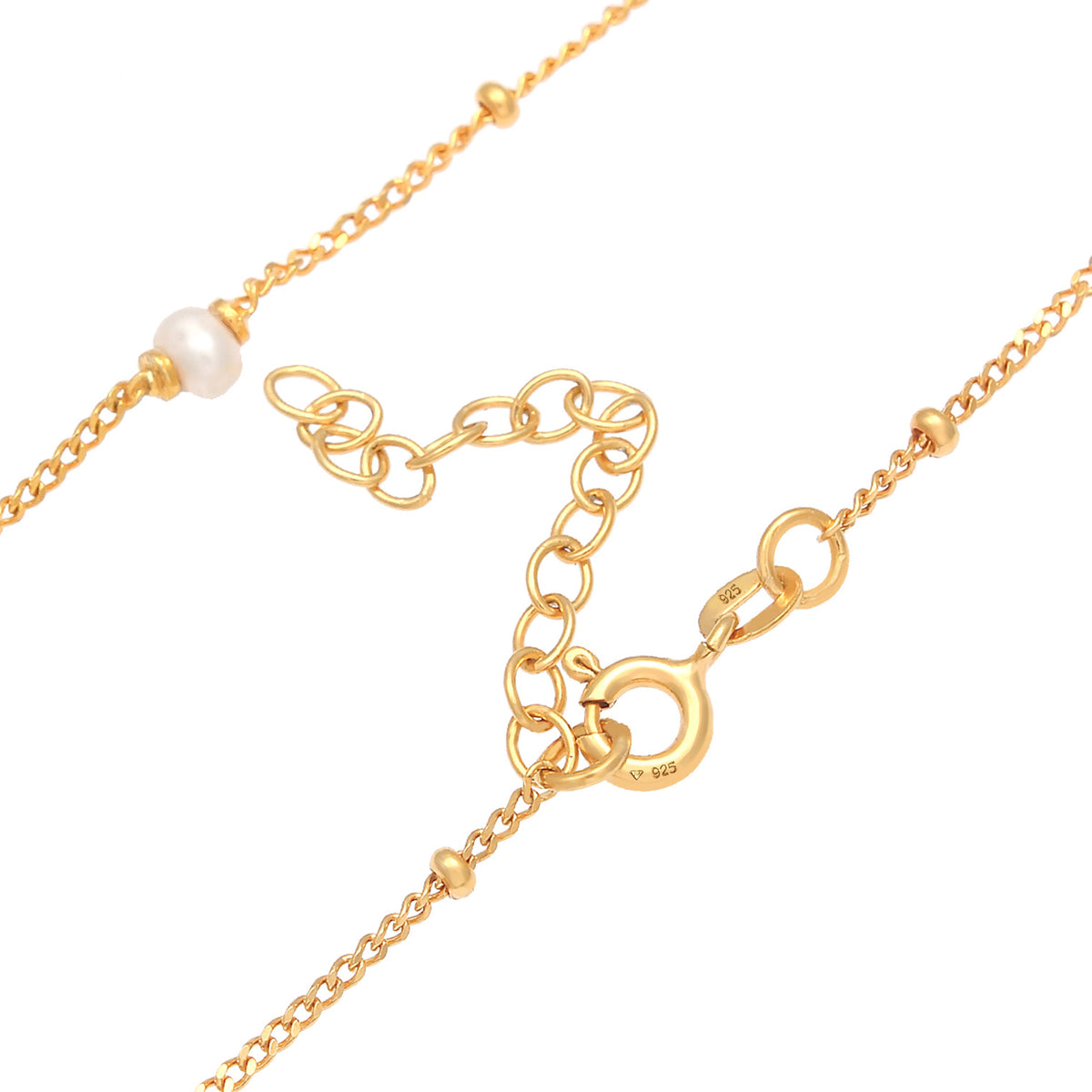 Gold - Elli | Choker | Süßwasserzuchtperlen | 925 Sterling Silber vergoldet