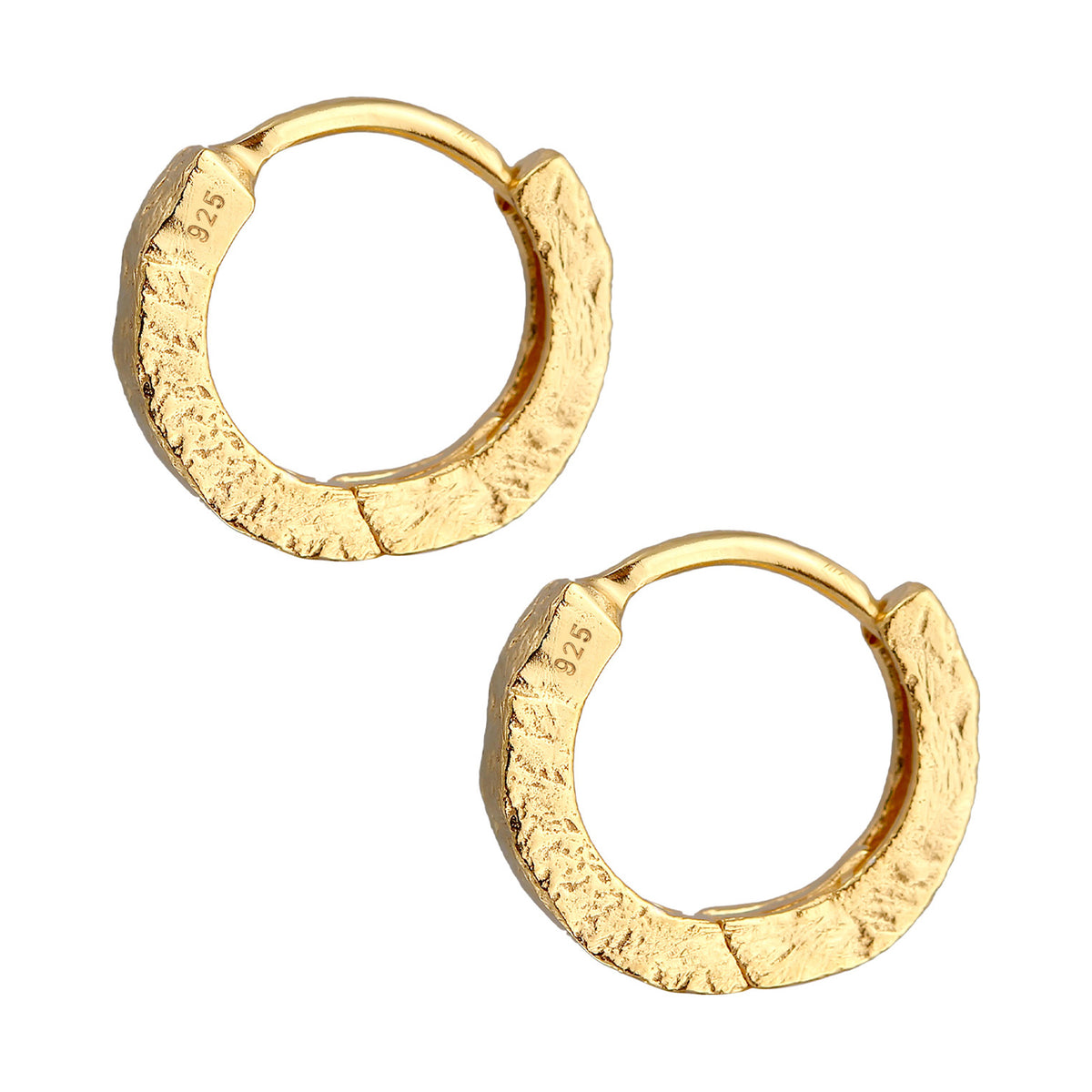 Gold - Elli | Creole | 925 Sterling Silber vergoldet