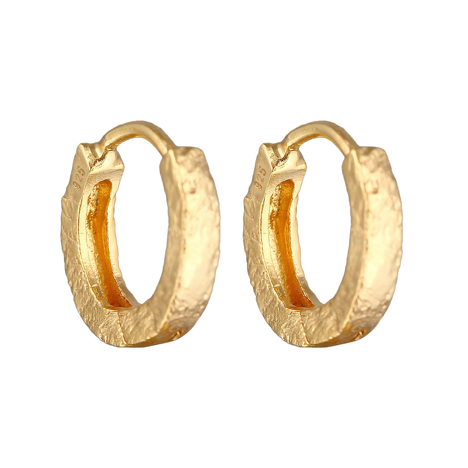 Gold - Elli | Creole | 925 Sterling Silber vergoldet