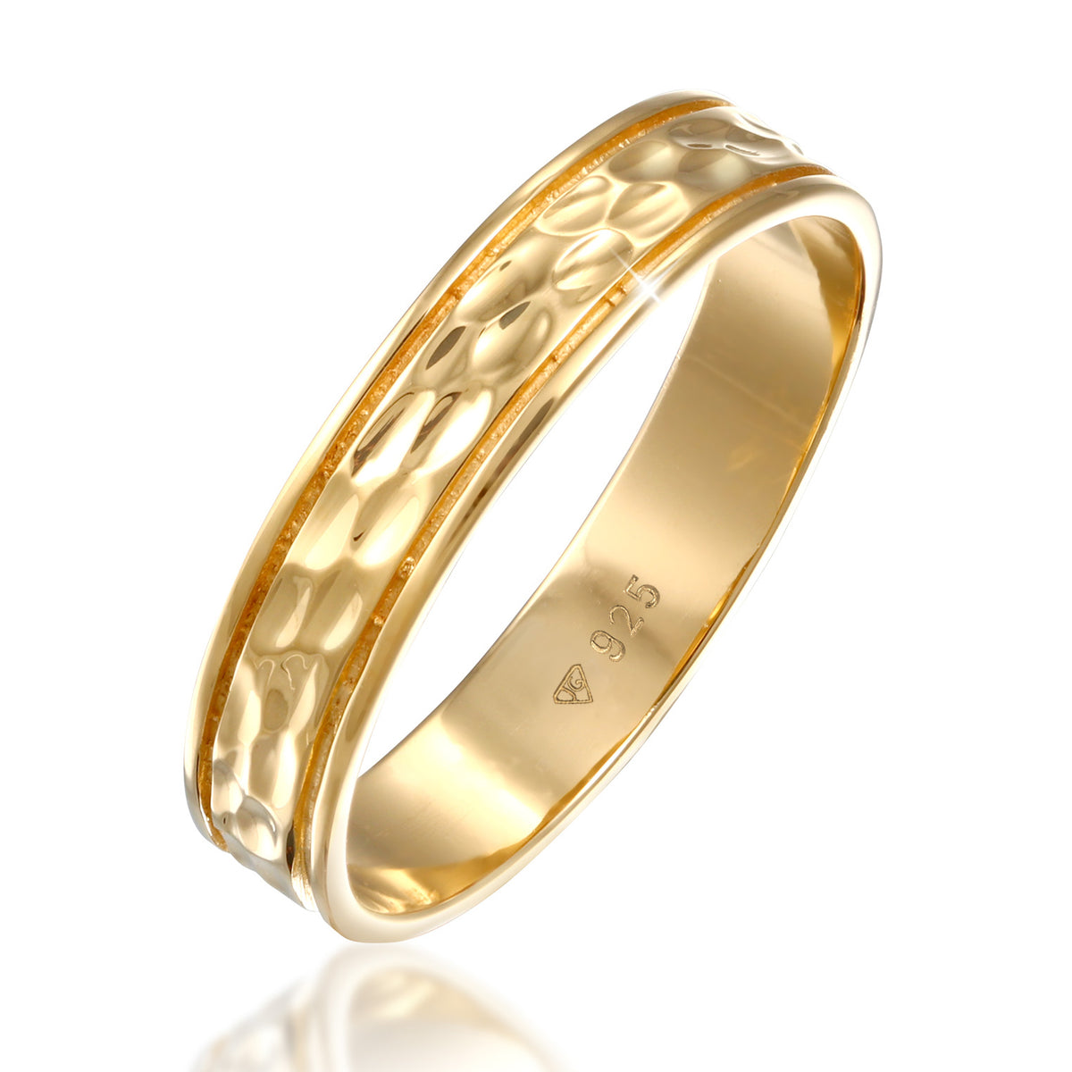 Gold - Elli PREMIUM | Bandring | 925 Sterling Silber vergoldet